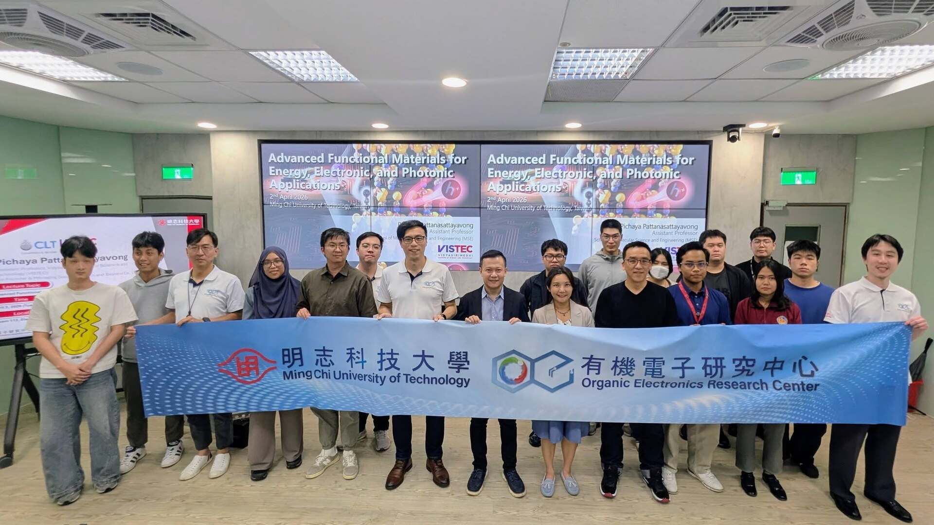 【Exchange&Visit】2026/04/02  Welcome Assistant Professor Pichaya Pattanasattayavong from VISTEC, Thailand, to our Organic Electronics Research Center.Image